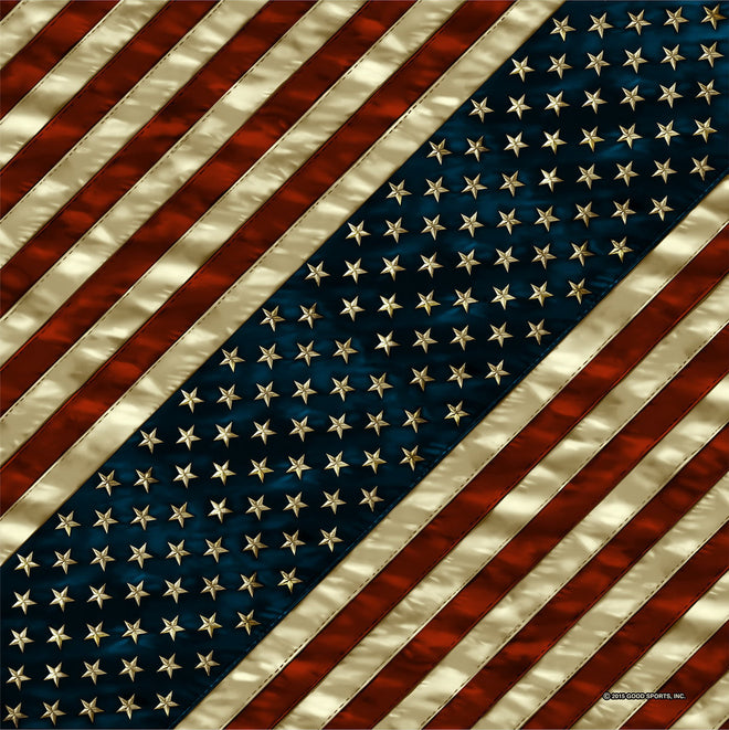 Hot Leathers Vintage American Flag bandana with classic patriotic design, made from lightweight fabric for versatile wear.