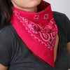 Hot Leathers classic hot pink paisley bandana, vibrant fabric with detailed paisley design, suitable for fashion or accessories.
