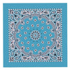 Hot Leathers Classic Turquoise Paisley Bandana with bold paisley pattern, ideal for motorcycle or casual wear.