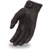 Dynamicleather men's leather gloves with a smooth black finish, stylish and warm, perfect for cold weather.