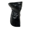 Milwaukee Leather black leather face mask and neck warmer for safety, unisex design, crafted from premium leather.