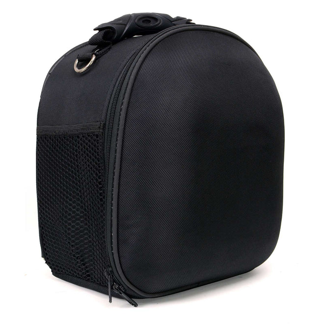 Milwaukee Leather black textile motorcycle helmet and sissy bar backpack for bikers, medium size, designed for motorcycle riders.