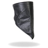 Black Hot Leathers neck warmer with fleece lining, designed for face, neck, and safety protection.