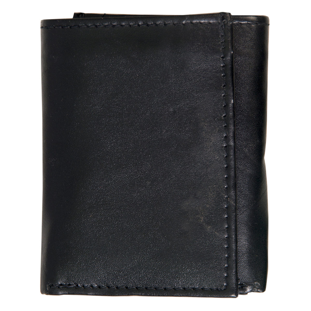 Black Hot Leathers tri-fold leather wallet with chain attachment, showcasing a sleek, durable design for men's accessories.