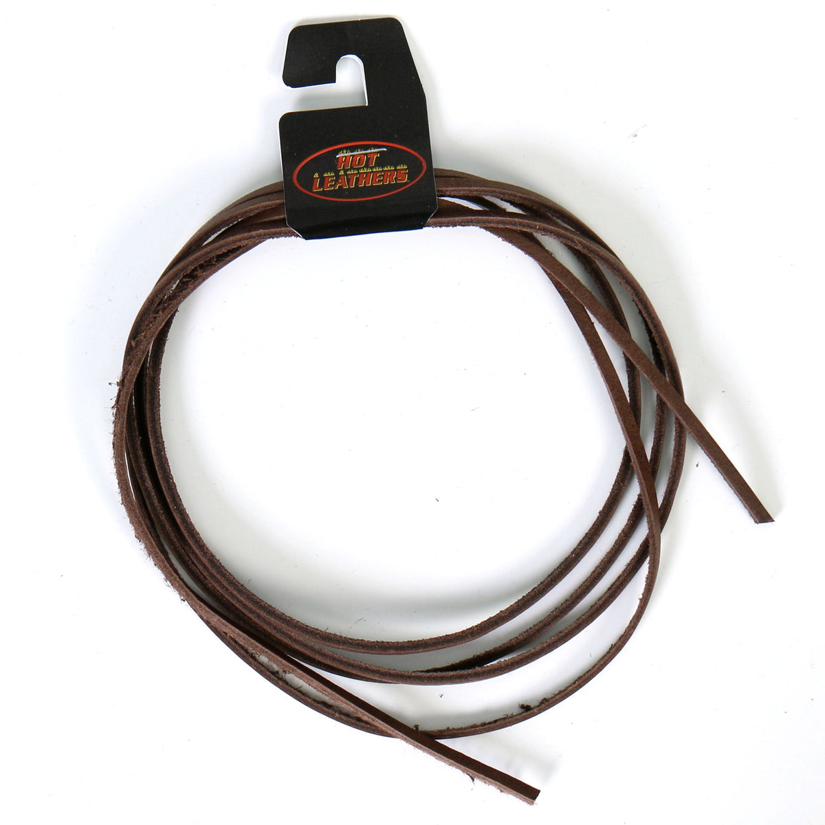 Hot Leathers 72-inch brown leather lace, a durable accessory for boots and clothing, made of high-quality leather.
