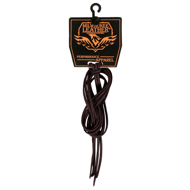 Milwaukee Leather brown replacement leather side lacing, 72-inch long, versatile accessory for customizing leather garments.
