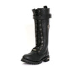 Black leather knee-high boots for women by Hot Leathers with a 14-inch height and side zipper entry.