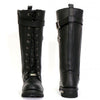 Black Hot Leathers ladies' 14-inch knee-high leather boots with side zipper entry, showcasing sleek design and sturdy construction.
