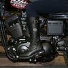 Black Hot Leathers ladies' 14-inch knee-high leather boots with side zipper entry, stylish and durable footwear for women.