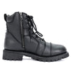 Hot Leathers ladies 7-inch zip-up and lace-up studded boots featuring metal studs and rugged design.