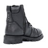 Hot Leathers ladies 7-inch-tall zip-up and lace-up studded boots shown with side view and detailed studded design.