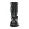 Hot Leathers BTM1018 Menâ€™s Black Tall Harness Flag Skull Boot with Round Toe