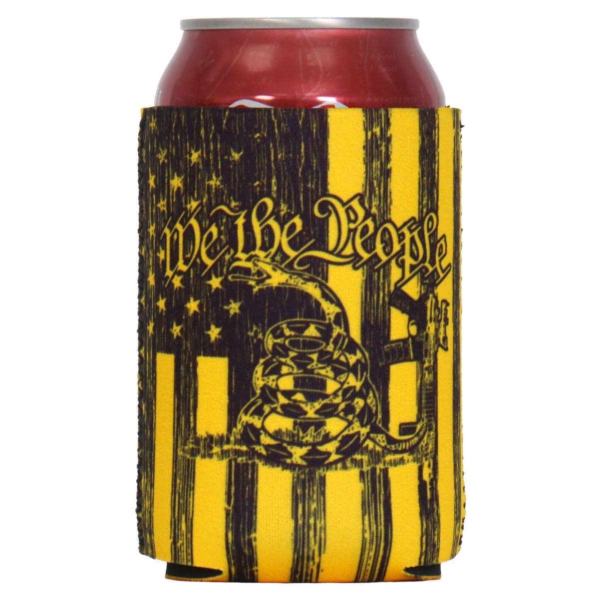 Hot Leathers We The People Eagle can and bottle sleeve with bold eagle design, fits standard cans and bottles.