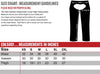 Black leather motorcycle chaps by Hot Leathers, Women's Shade model, made in USA, featuring premium leather and detailed stitching.