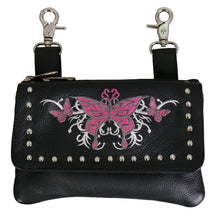 Hot Leathers CPE2007 Clip Pouch Pink Butterfly-8â€X5â€X1â€