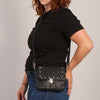 Hot Leathers CPS1010 leather clip pouch with studs, featuring a compact design and metal clip for easy attachment.