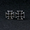 Hot Leathers Iron Cross Post Earrings featuring metal cross designs, perfect for accessories and edgy style.