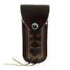 Hot Leathers brown leather laced knife case accessory with detailed stitching and compact design.