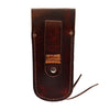 Hot Leathers brown leather laced knife case with secure closure, designed for accessories storage and travel.