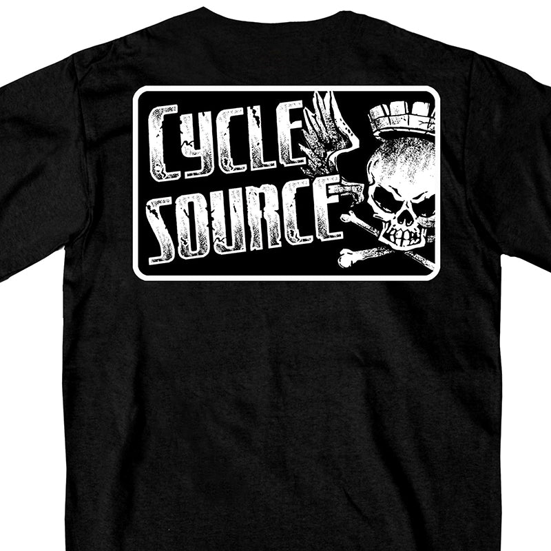 Hot Leathers CSM1015 Official Cycle Source Logo Black T-Shirt ...