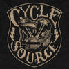 Official Cycle Source Magazine CSM4011 Menâ€™s Knucklehead Black Hoodie Sweatshirt