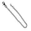 Hot Leathers Metal Clip Wallet Chain attached to a rugged leather wallet, designed for secure connection and style.