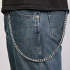 Hot Leathers metal clip wallet chain with sturdy links, designed for secure attachment and stylish accessory for wallets.