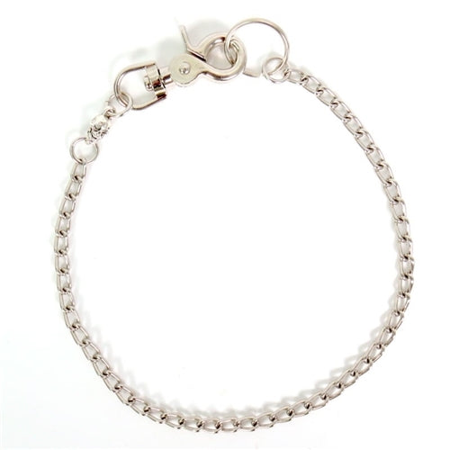 Hot Leathers Mini Skull 18-inch wallet chain with skull details, designed for style and security for motorcycle enthusiasts.