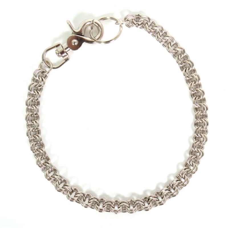 Hot Leathers Double Ring 18-inch wallet chain, made of durable metal with polished finish, designed for secure wallet attachment.
