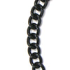 Hot Leathers 18-inch black link wallet chain, durable metal accessory for bikers and motorcycle enthusiasts.