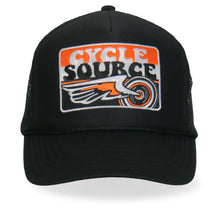 Hot Leathers CYA1003 Official Cycle Source Stripes Retro Wing Wheel Logo Snapback Trucker Hat