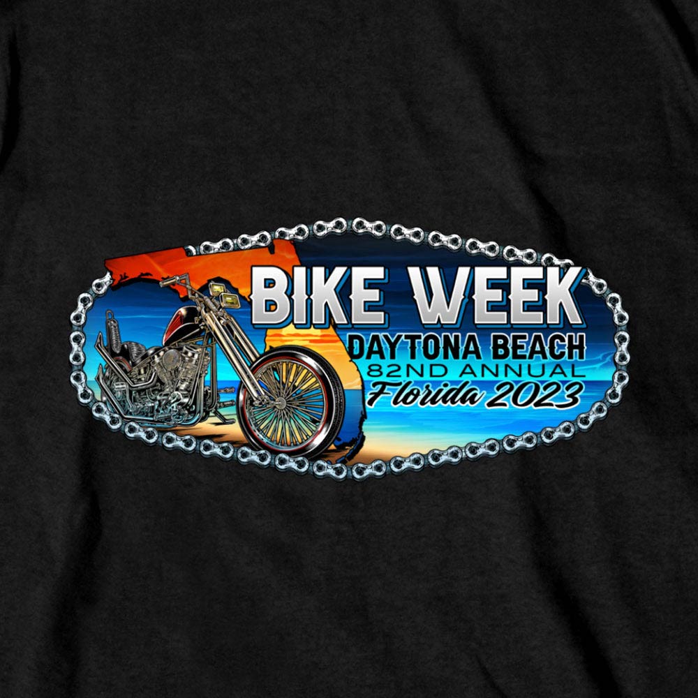 T-shirt Daytona Bike Week 2006 – Manches Longues, Noir, Chopper, Taille L (Hanes)