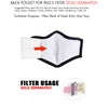 Milwaukee Leather FMD1018 Men's 'USA Gladiator' 100 % Cotton Protective Face Mask with Optional Filter Pocket