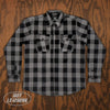 Hot Leathers FLM2001 Mens Black and Gray Long Sleeve Flannel Shirt