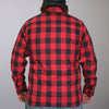 Hot Leathers FLM2002 Mens Black and Red Long Sleeve Flannel Shirt