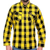 Hot Leathers FLM2014 Men's 'Gold and Black' Flannel Long Sleeve Shirt