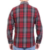 Hot Leathers FLM2022 Men's 'Black, Gray and Red' Flannel Long Sleeve Shirt