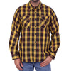 Hot Leathers FLM2036 Men's Yellow Red and Black Long Sleeve Flannel Shirt