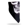 Hot Leathers FWC1001 human skull face wrap and neck warmer, featuring a bold skull design for face and neck protection.
