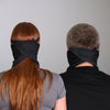 Hot Leathers human skull face wrap neck warmer with skull design in gray and blue, ideal for face, neck, and safety wear.