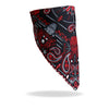 Red paisley face wrap and neck warmer by Hot Leathers, designed for face and neck safety, featuring a stylish pattern.