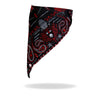 Hot Leathers Red Paisley Face Wrap and Neck Warmer, safety and style accessory, shown in a close-up image.