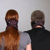 Red paisley face wrap and neck warmer by Hot Leathers, ideal for face and neck safety, with a stylish paisley pattern.