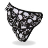Hot Leathers skull and crossbones face and neck wrap, a stylish safety warmer with bold graphic design.