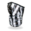 Hot Leathers grey American flag face wrap and neck warmer, designed for face and neck protection with patriotic style.