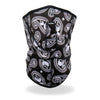 Hot Leathers Paisley Skull Face Wrap Neck Warmer, a safety face and neck covering with paisley and skull design.
