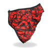Hot Leathers Ancient Skulls face and neck warmer showing skull designs on black fabric for face and neck protection.