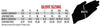 Hot Leathers GVM2007 Skeleton Mechanics Gloves size chart showing different glove sizes and fit details.