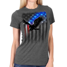 Hot Leathers GLR1572 Women's Heather Gray Bling Eagle Short Sleeve T-Shirt