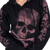 Hot Leathers GLZ4324 Ladies ‘Skull and Crossbones' Jumbo Print Ladies Hooded Sweatshirt